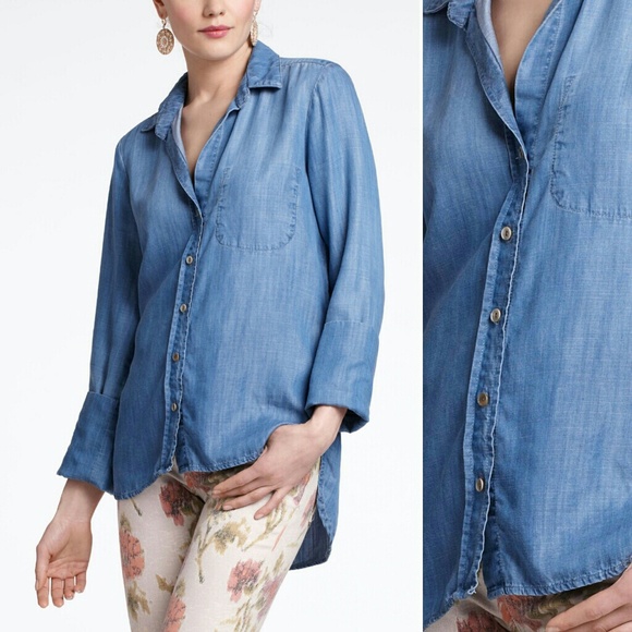 Cloth & Stone Chambray Long-Sleeve Top - Picture 1 of 2