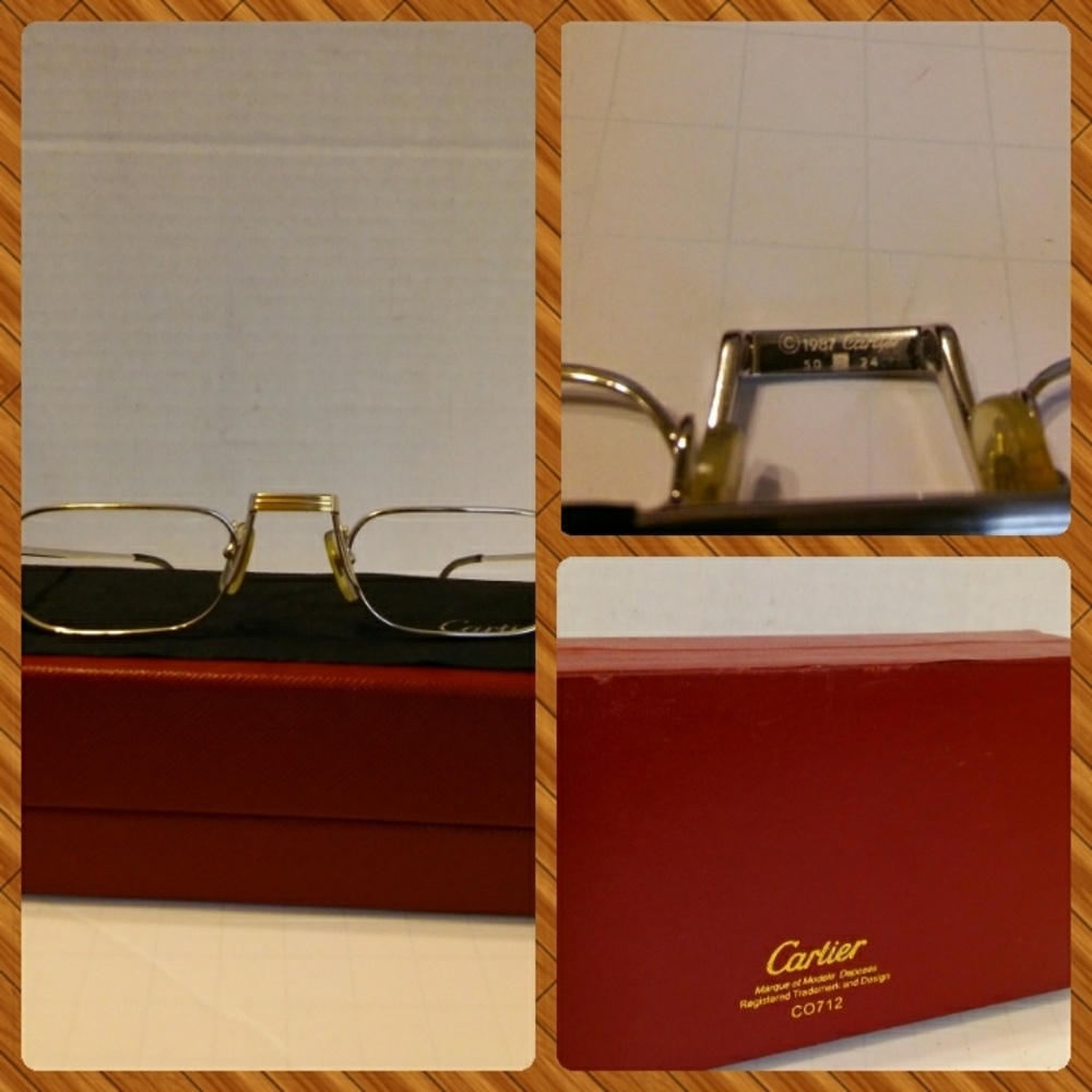 Cartier " DEMI LUNE PLATINE" 24k and platinum 100%