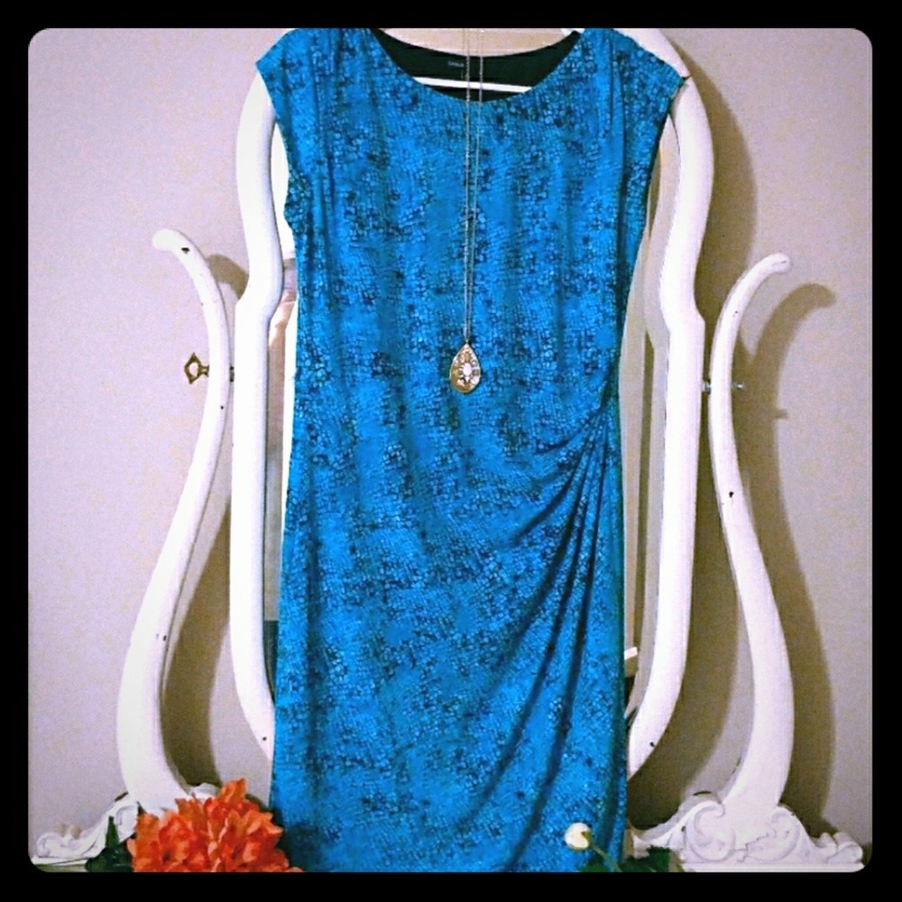 SOLD Blue Cinch Dress