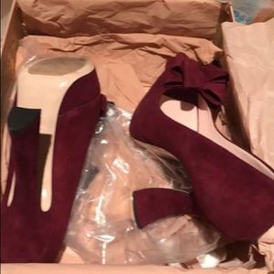 Miu Miu (Prada) burgundy suede pumps