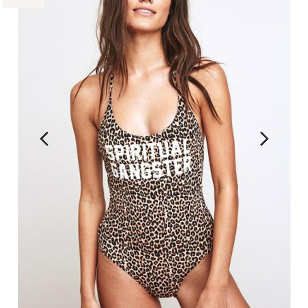 Spiritual Gangster XS brand new swimsuit leopard