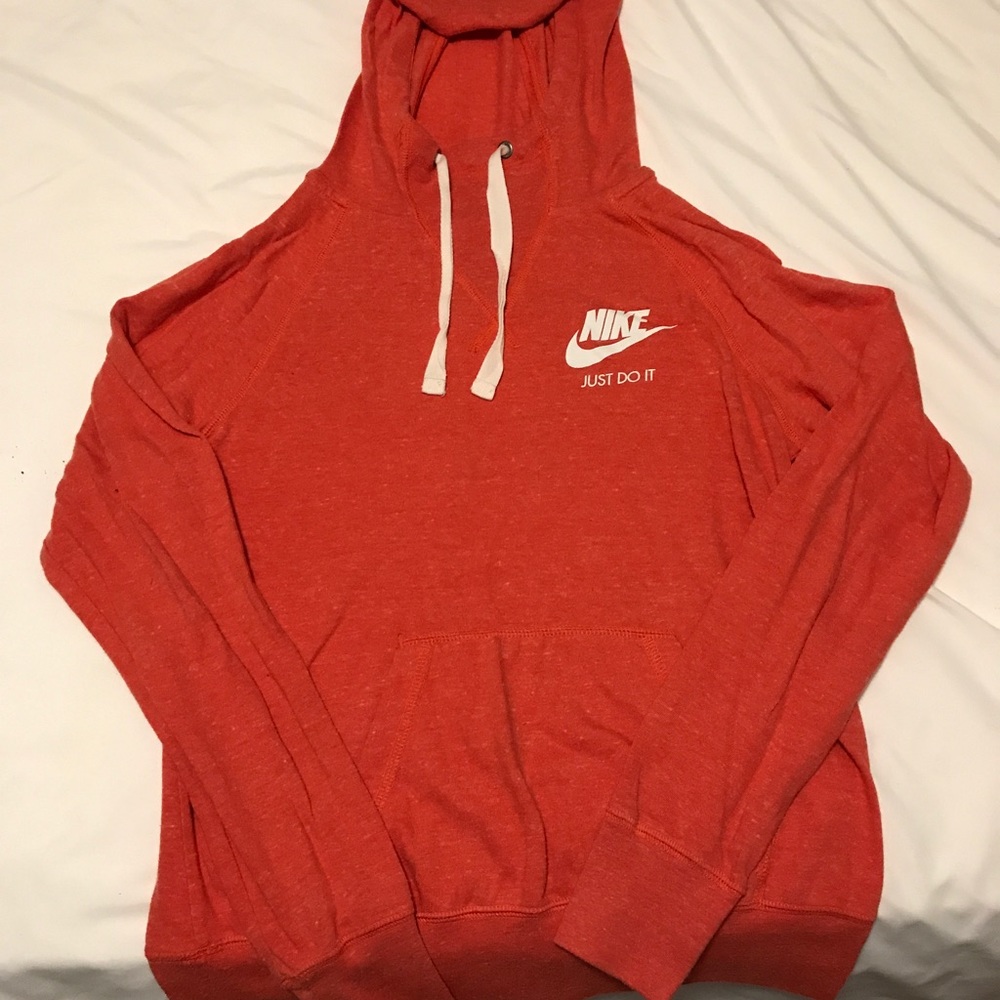 pink/orange nike woman's hoodie