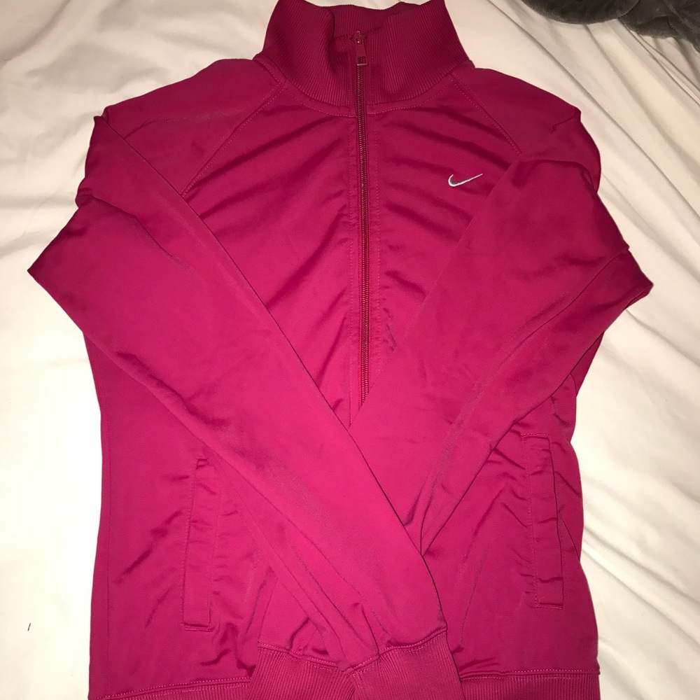 woman's nike pink zip up jacket