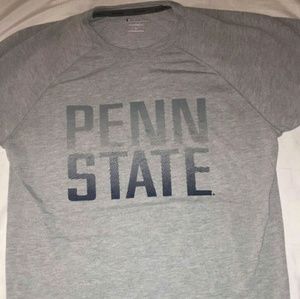 Long sleeve gray Penn State shirt. By champion