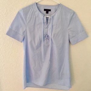 NWOT J. Crew Top W Criss-Cross Chest Detail