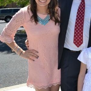Light pink party dress. All lace. Only worn once!