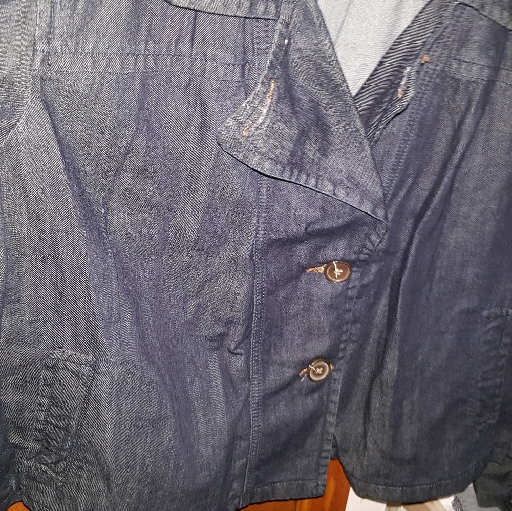 Denim Blue Jean JACKET Size 30/32 Women Long Sleev