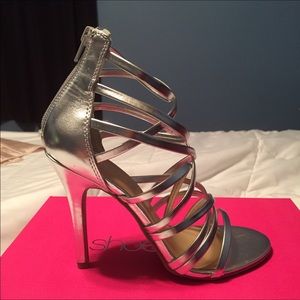 Brand new silver strappy sandals