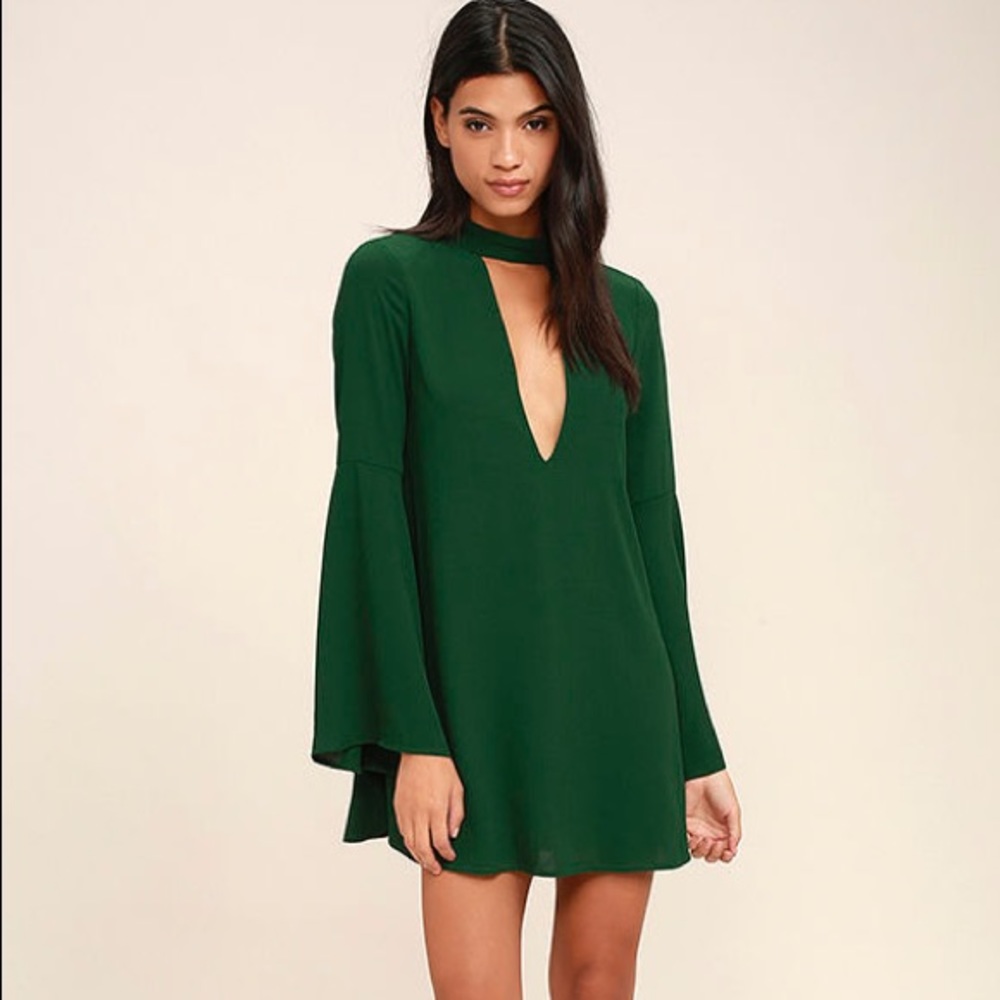 Beautiful emerald cocktail dress