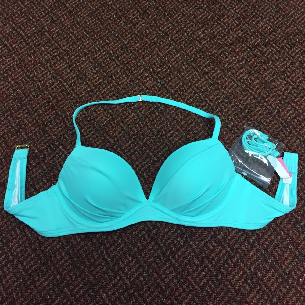 Victoria's Secret turquoise push-up bikini top 32B