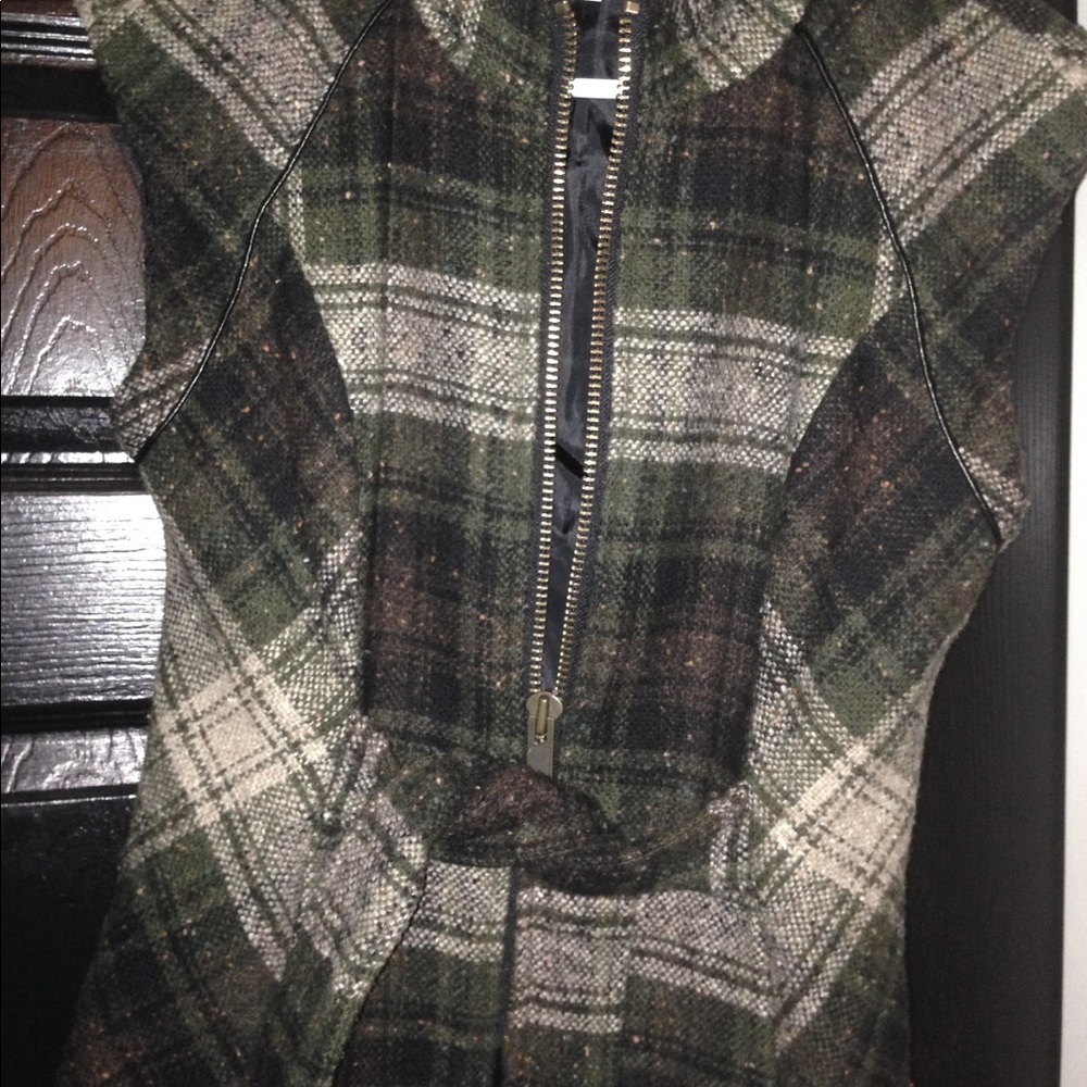 Wool plaid vest