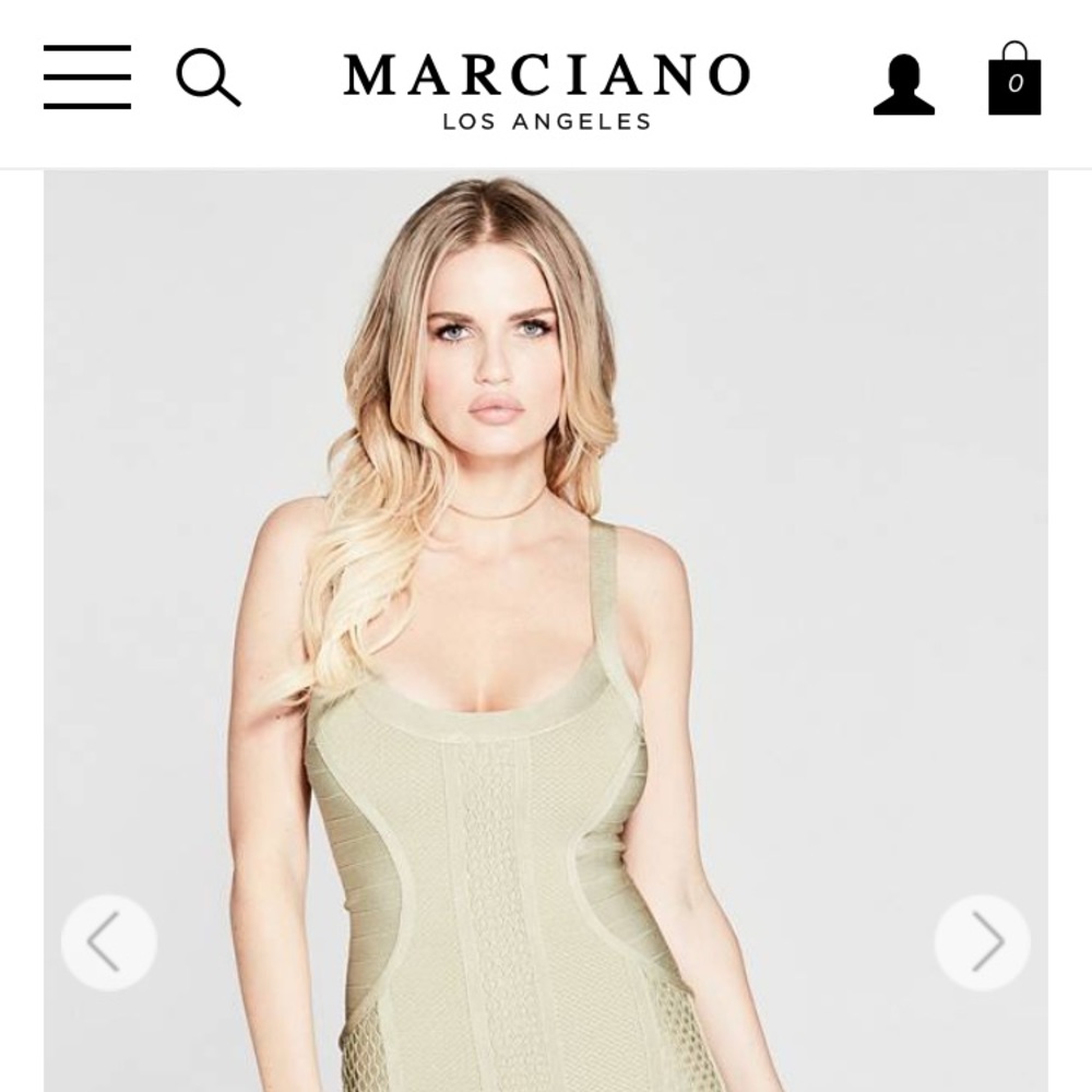 Guess by Marciano Tamani Bandage Dress in Olive