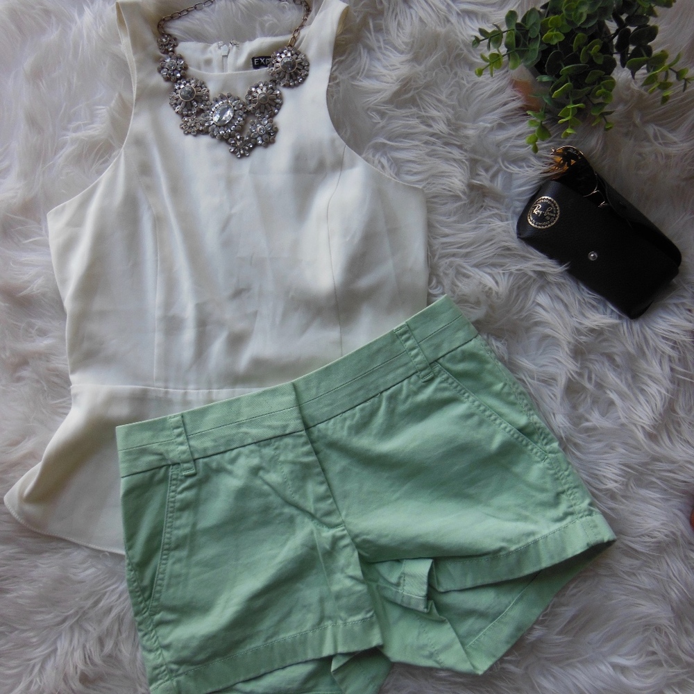 J. Crew - Green 3" Chino Shorts
