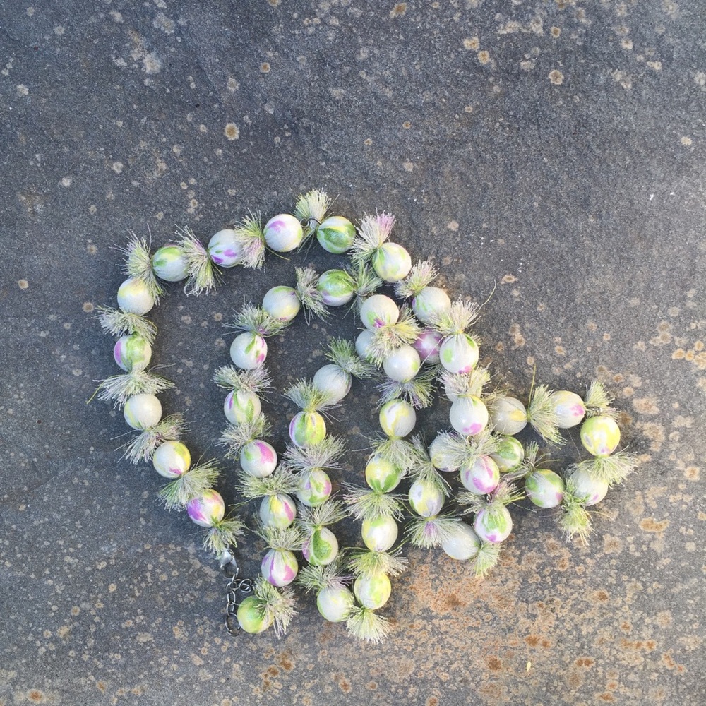 Lou Lou Boutique Fabric Beaded Necklace