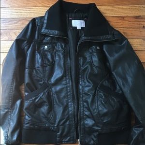 Women's leather jacket- black