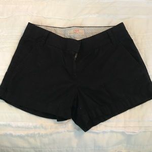 Black j crew chino shorts