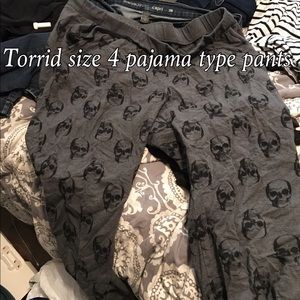 Torrid skull print pajama pant