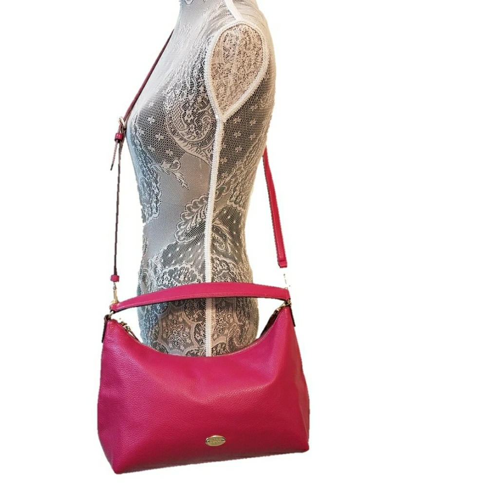 COACH hot pink heritage crossbody shoulder bag