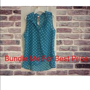 Girls sheer polka dot blouse