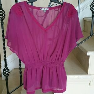 Forever 21 sheer beauty blouse