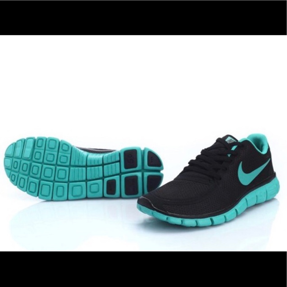 Black and Teal Nikes