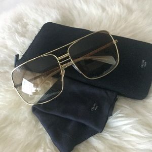 Celine square metal frame sunglasses