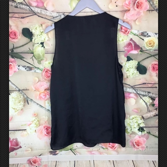 Kenneth Cole Sz 6 Semi Sheer Layer Tank Top Shirt - Picture 2 of 5