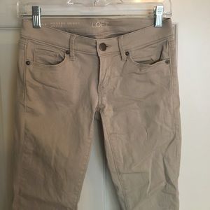 Ann Taylor Loft Modern Skinny Ankle Cream Jeans
