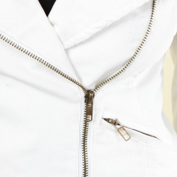 💐NWT White Corduroy Moto Jacket! - Picture 4 of 4
