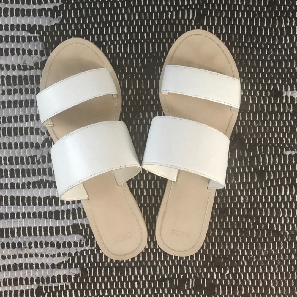 White Slide Asos Sandals Size 7.5