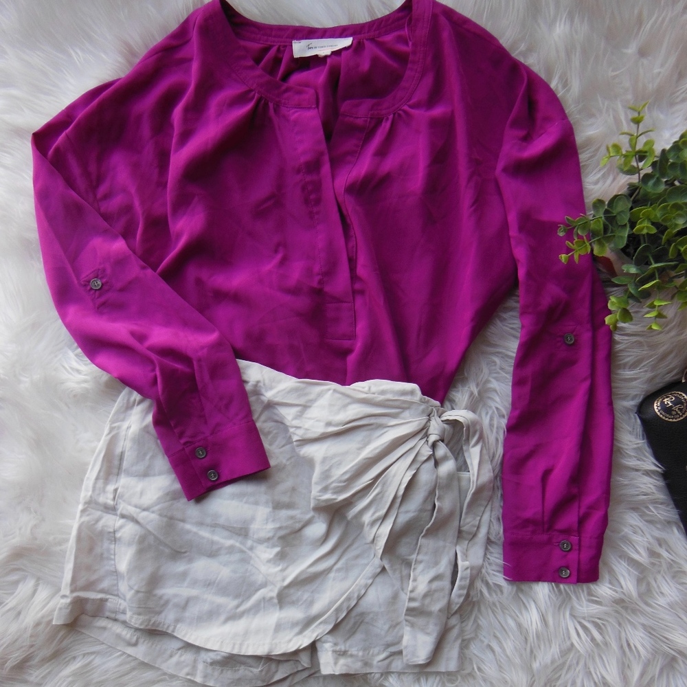 F21 Light Tan Cream Skort w/ Side Tie