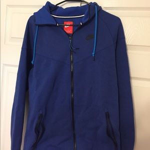 Nike Tech Fleece Blue Hoodie Sweatshirt