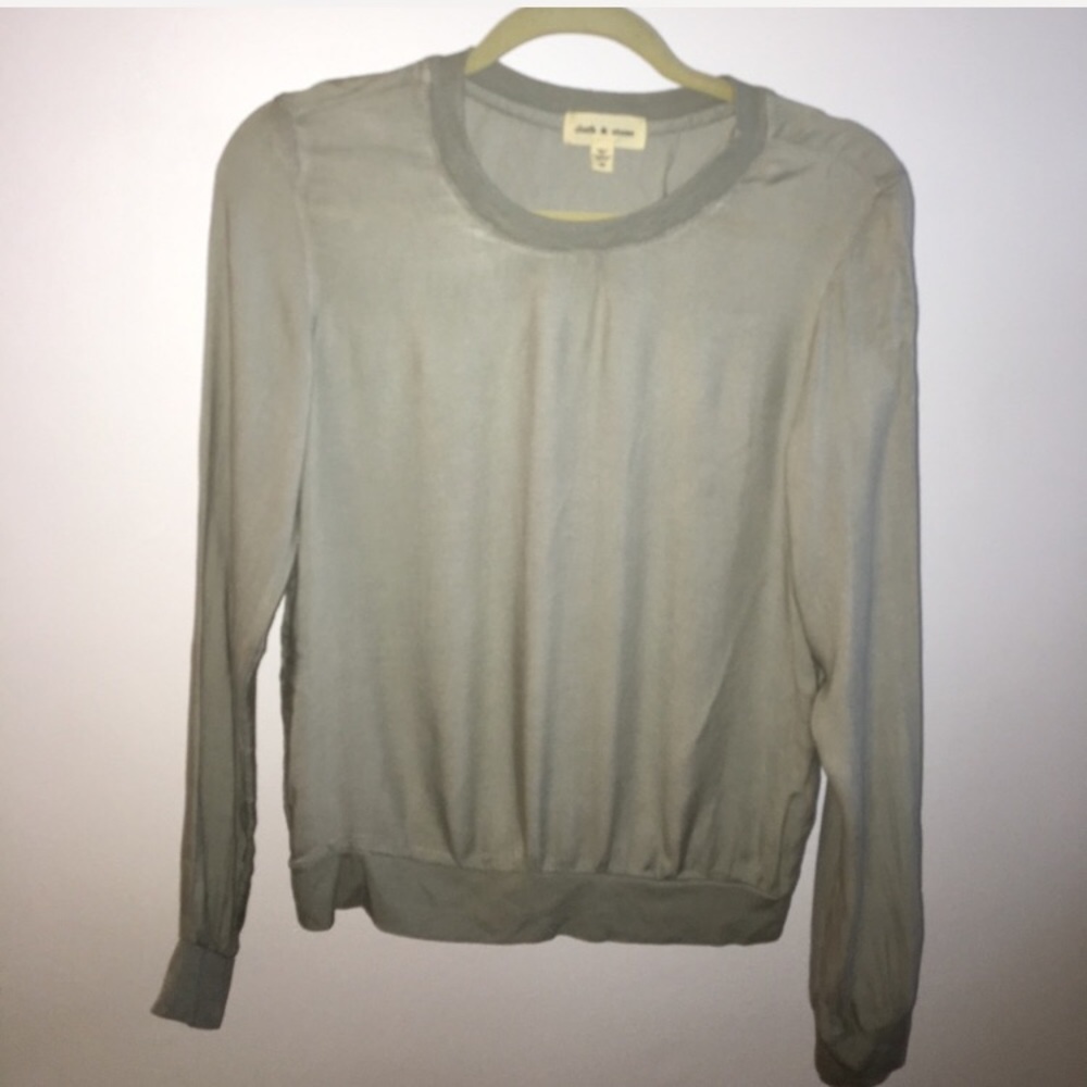 Anthropologie cloth & stone gray crew neck