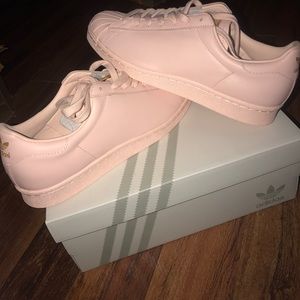 Blush pink customized adidas
