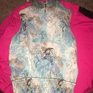 Serenade New York Sleeveless Sheer Blouse XL