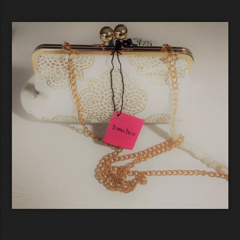 NWT DONNA DIXON CANVAS ISABELLA SHOULDER CHAIN