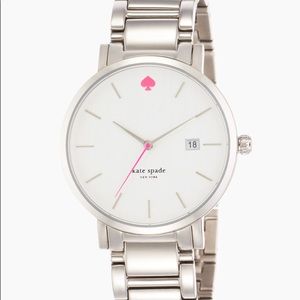 Auth Kate Spade 'Gramercy Grand' silver watch