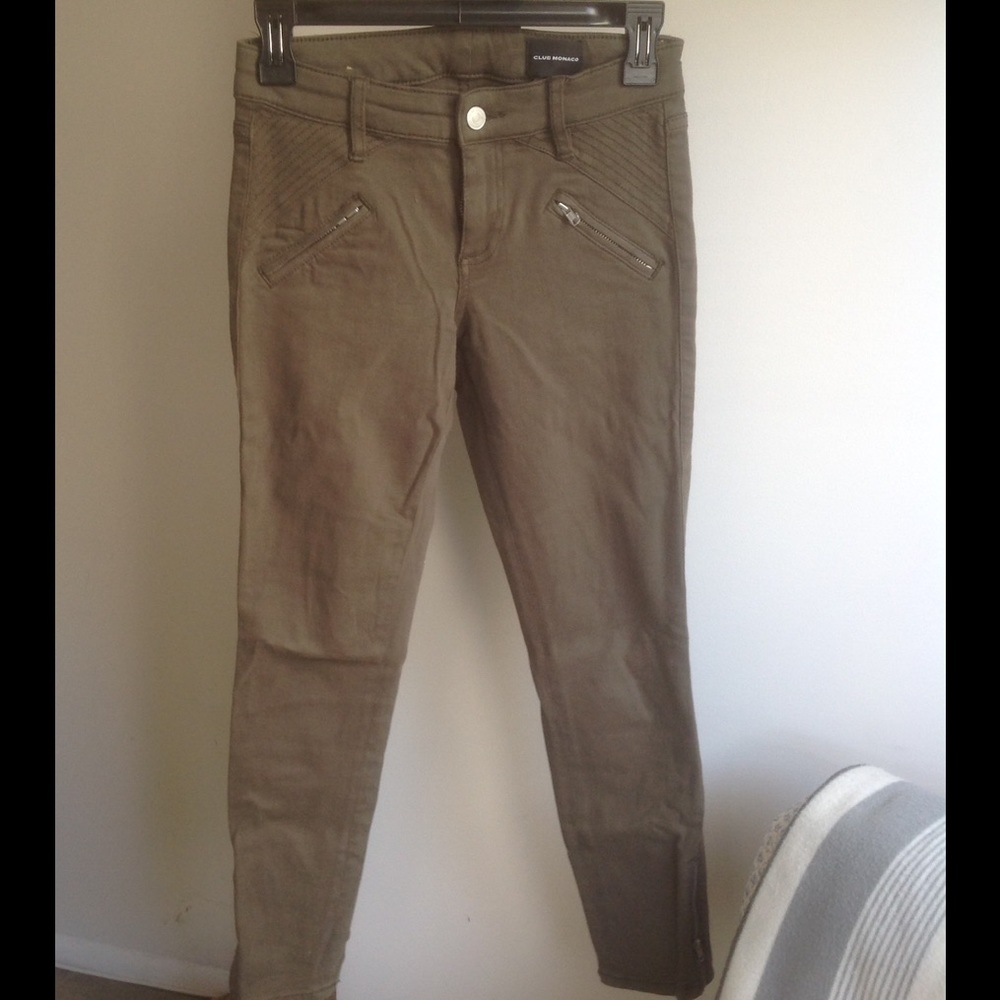 Club Monaco Olive Moto Denim, 0