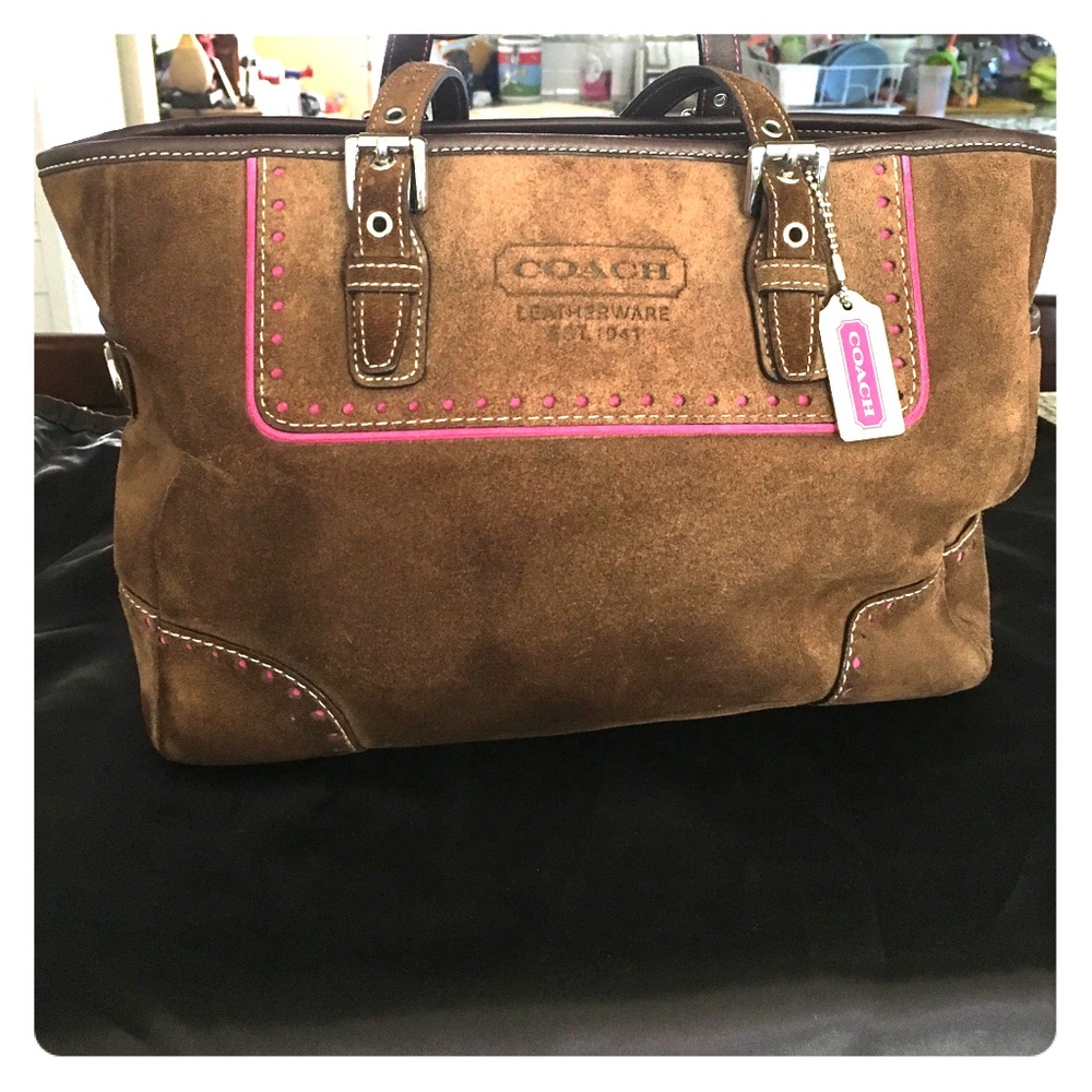 Coach tote bag 1 ft wide and 8 inches length.