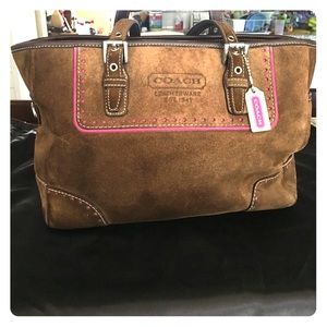 Coach tote bag 1 ft wide and 8 inches length.