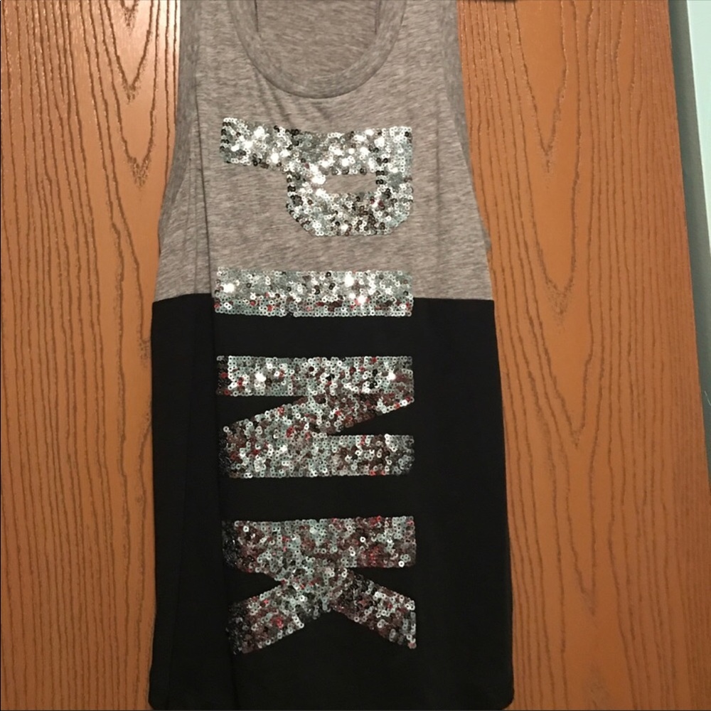 PINK sequin tank M