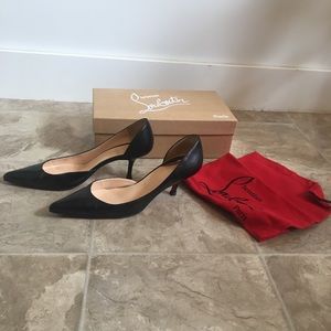 Christian Louboutin Black Sixties 70 Kid Pumps