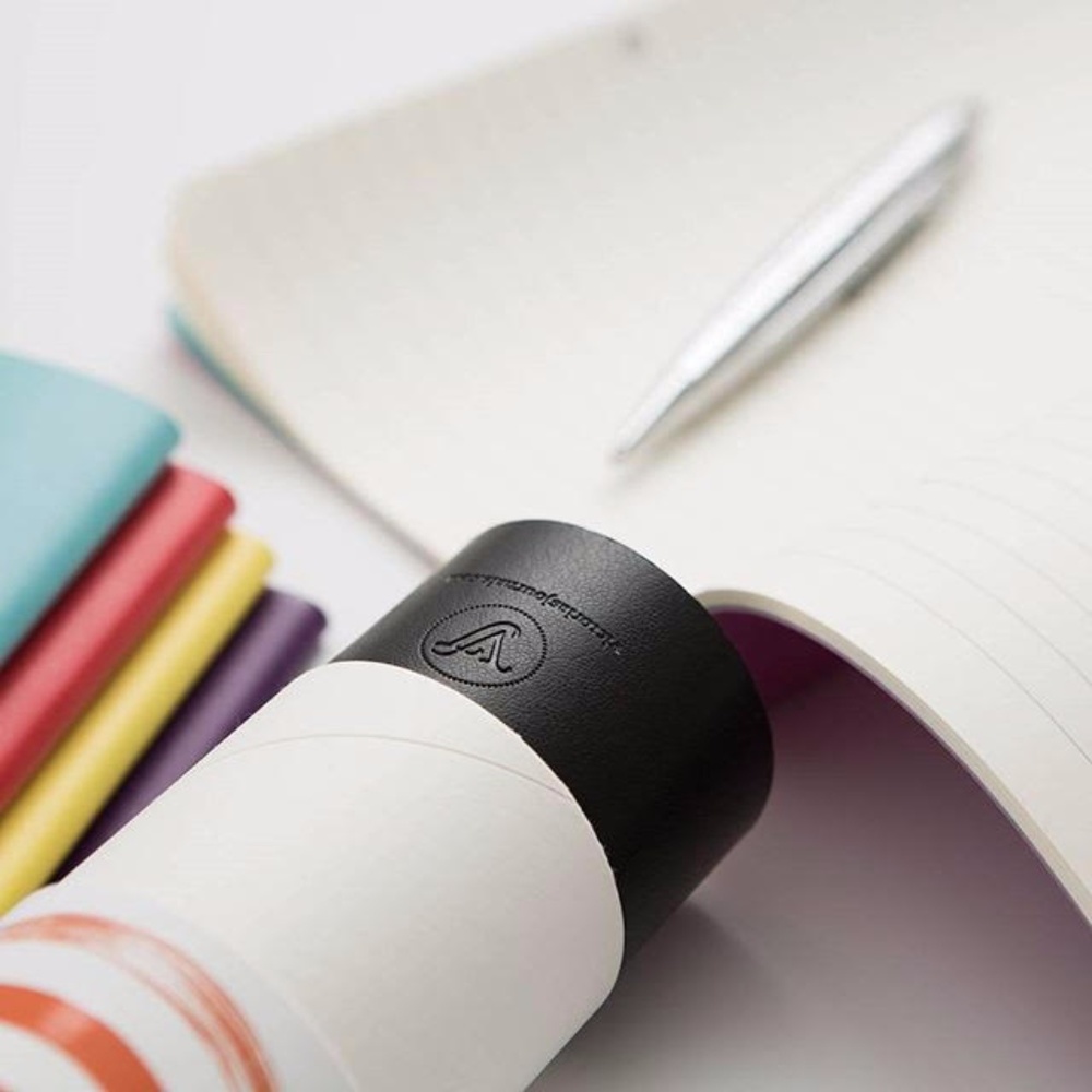 Journals, Korean Leatherette in Gift Box, Black