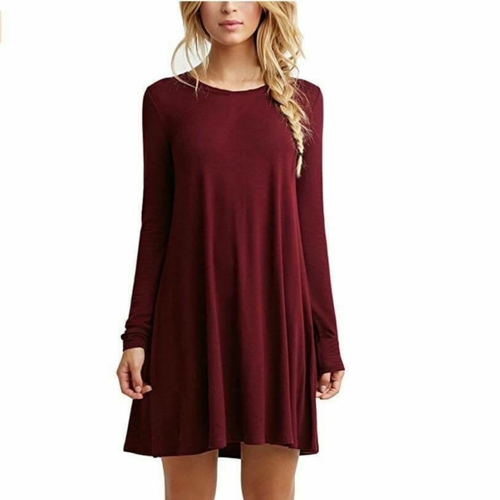 Burgundy Dress 🍂