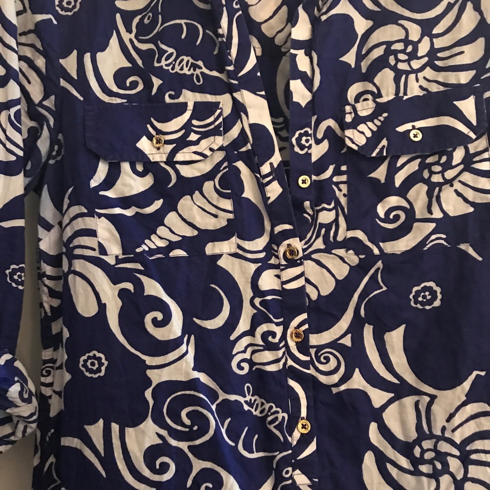 Lilly Pulitzer navy blue cover up