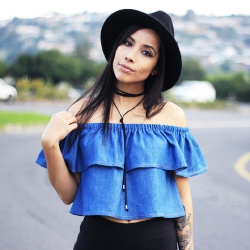 Denim top
