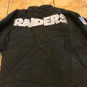 Vintage 90s  NFL RAIDERS pull over sweater S Rare