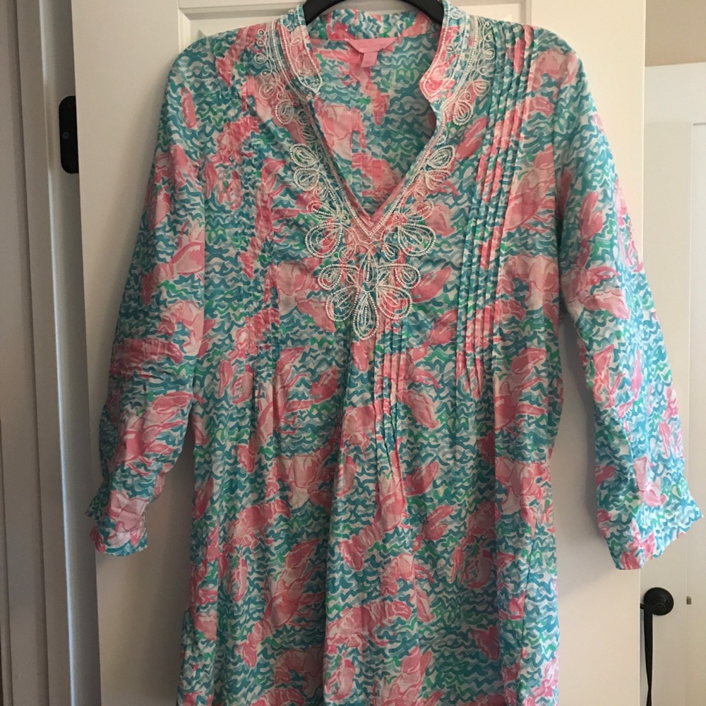 Lilly Pulitzer Lobstah roll print tunic