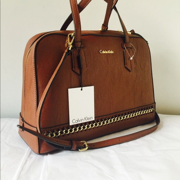 Calvin Klein Women's Jetlink Satchel w/ Chain - Picture 5 of 8