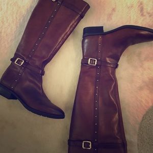 Vince Camuto boots real leather